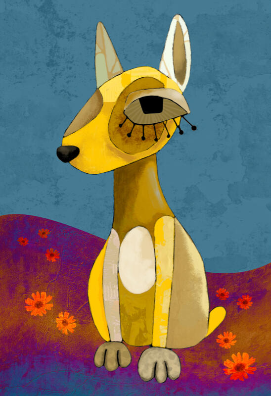 dog in field by Fabrizio beyond studio