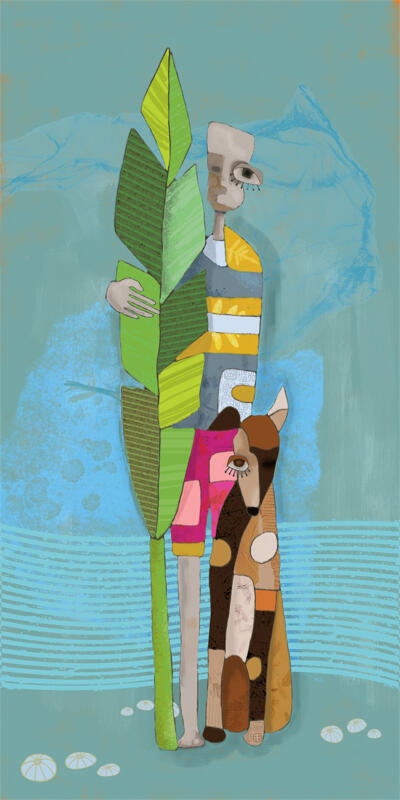 dog and surfer by Fabrizio Beyond Studio