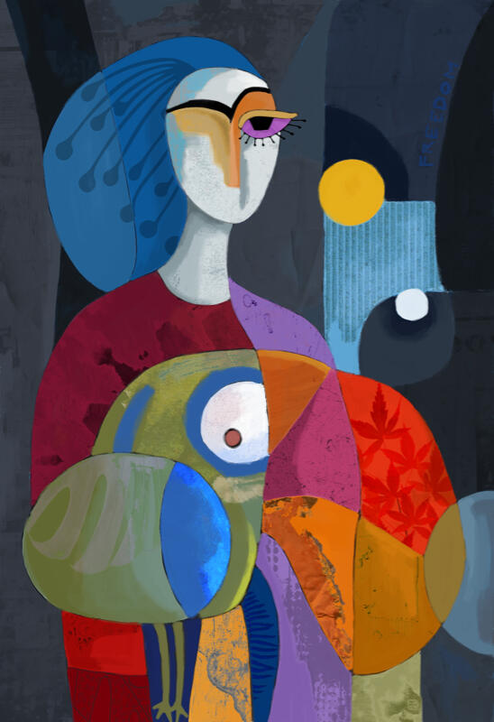 woman with bird by Fabrizio Beyond Studio