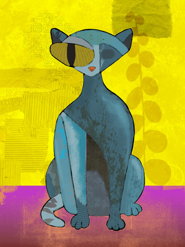 Blue Cat by Fabriziobeyondstudio